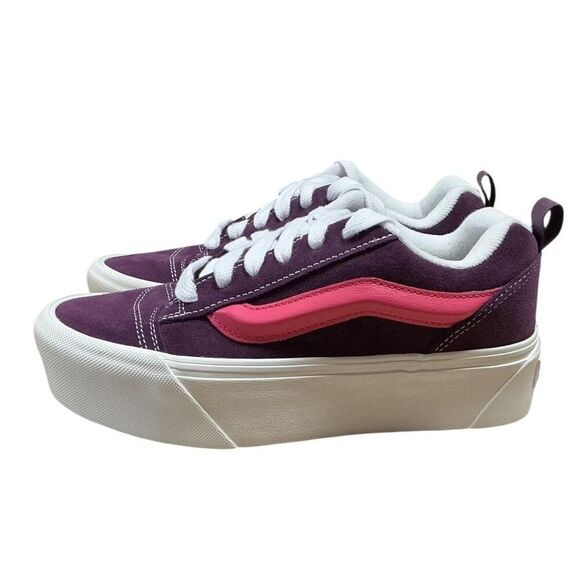 Vans Knu Stack Sneakers Women 7.5 Men 6 Purple Pink Lollipop Platform Shoes NEW - Picture 5 of 11